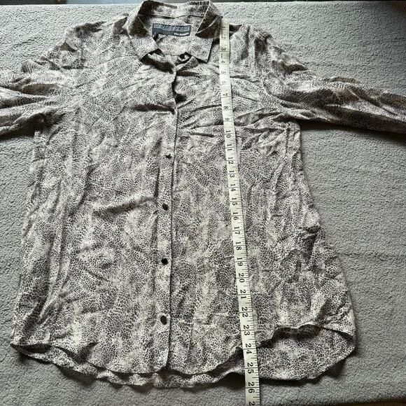 The Kooples Women’s Silk blend leopard Button Front Blouse Sz Small Long Sleeve - Picture 7 of 9